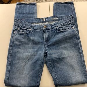 7 For all mankind skinny/straight denim size 30